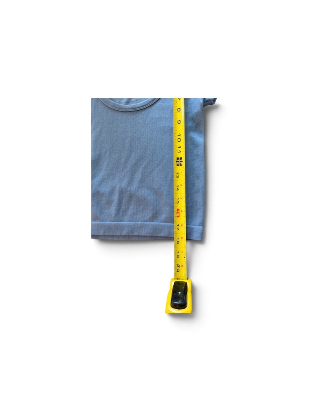 Blue Ribbed Crop Top | PS/BASICS | Women’s Small - Picture 2 of 5